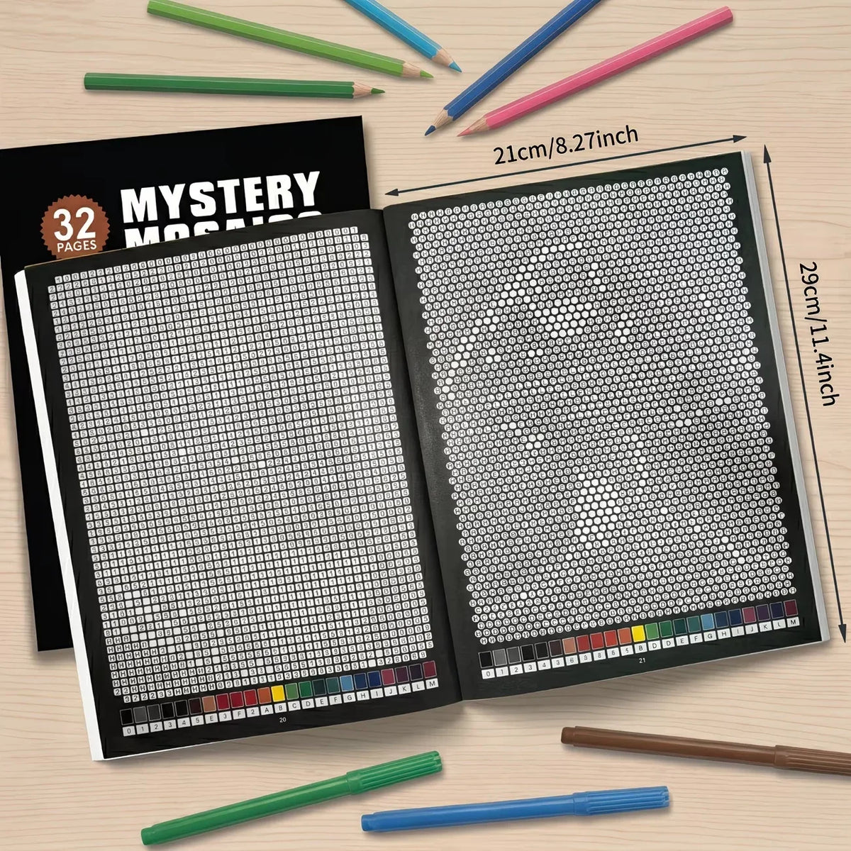Mystery Mosaics Color by Number Coloring Book