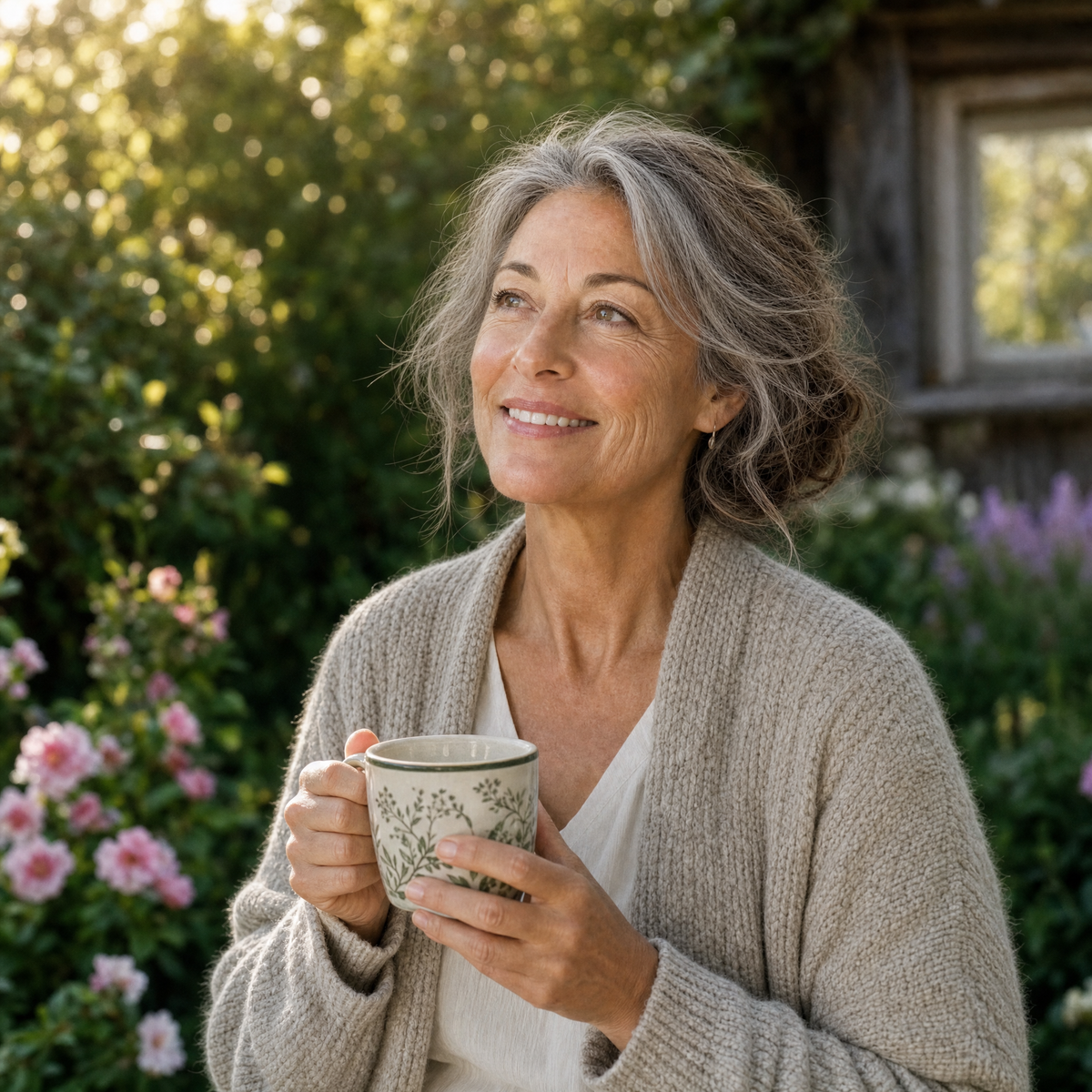 Natural herbs in small bowls